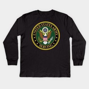 US Army Serving Kids Long Sleeve T-Shirt